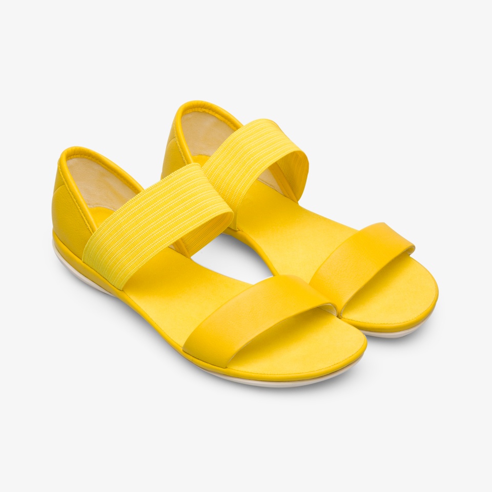 Sandalias Camper Right Mujer - Amarillo | Camper Online + 8071BCHPA